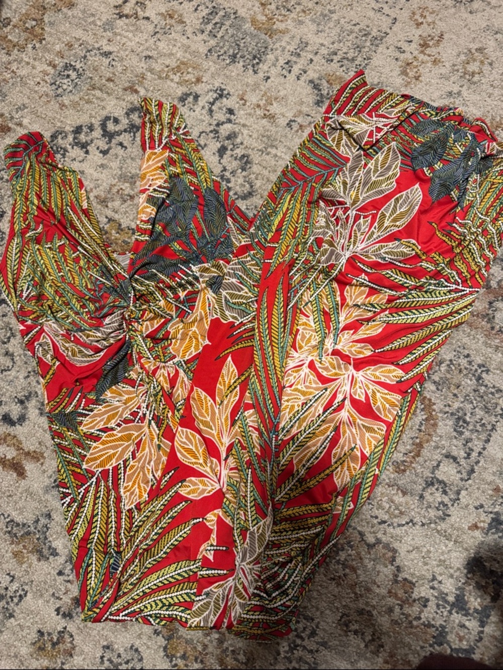 Tropical Red Floral Jumpsuit